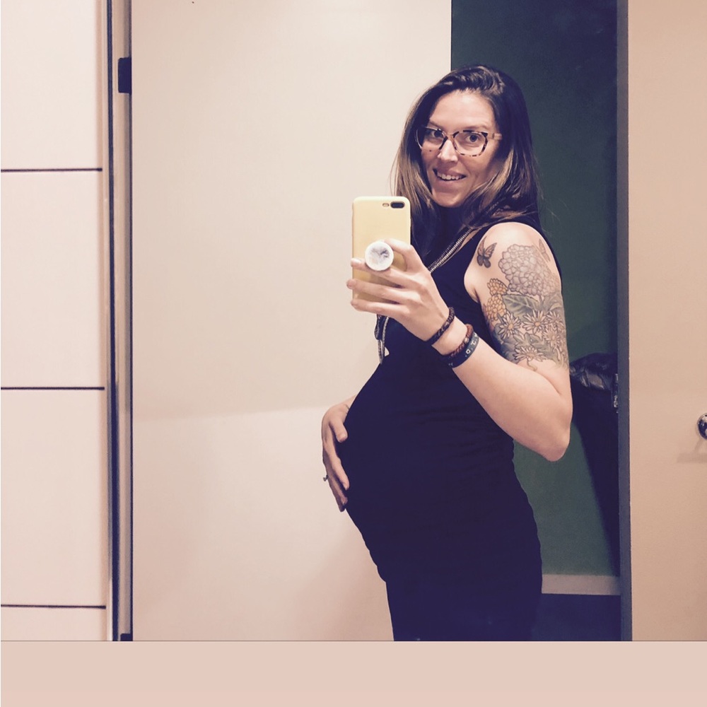 Black Maternity Tank Dress